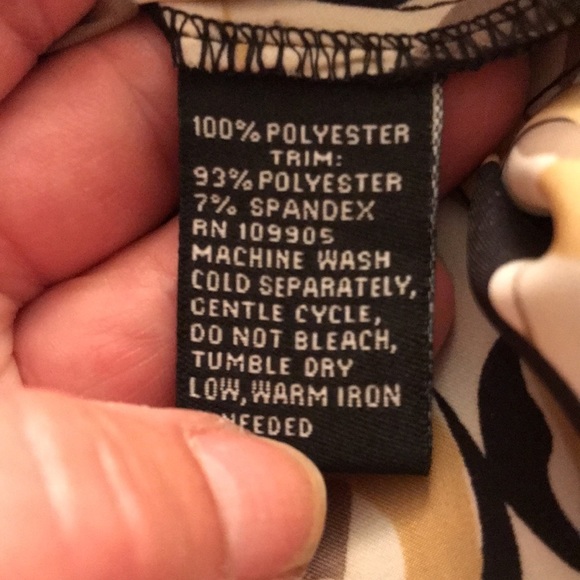 Essentials by Milano size large black print scoop neck faux shrug look NWT - Picture 6 of 13